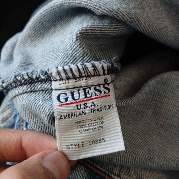 Vintage 90s Guess Denim Jacket Size Kids Medium - Picture 7 of 8